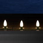 Wintergreen Lighting 25-Pack OptiCore C9 LED Warm White Christmas Light Bulbs - Replacement LED Christmas Lights Heavy Duty Vintage Ceramic Style Bulbs, E17 Base (Warm White Smooth)