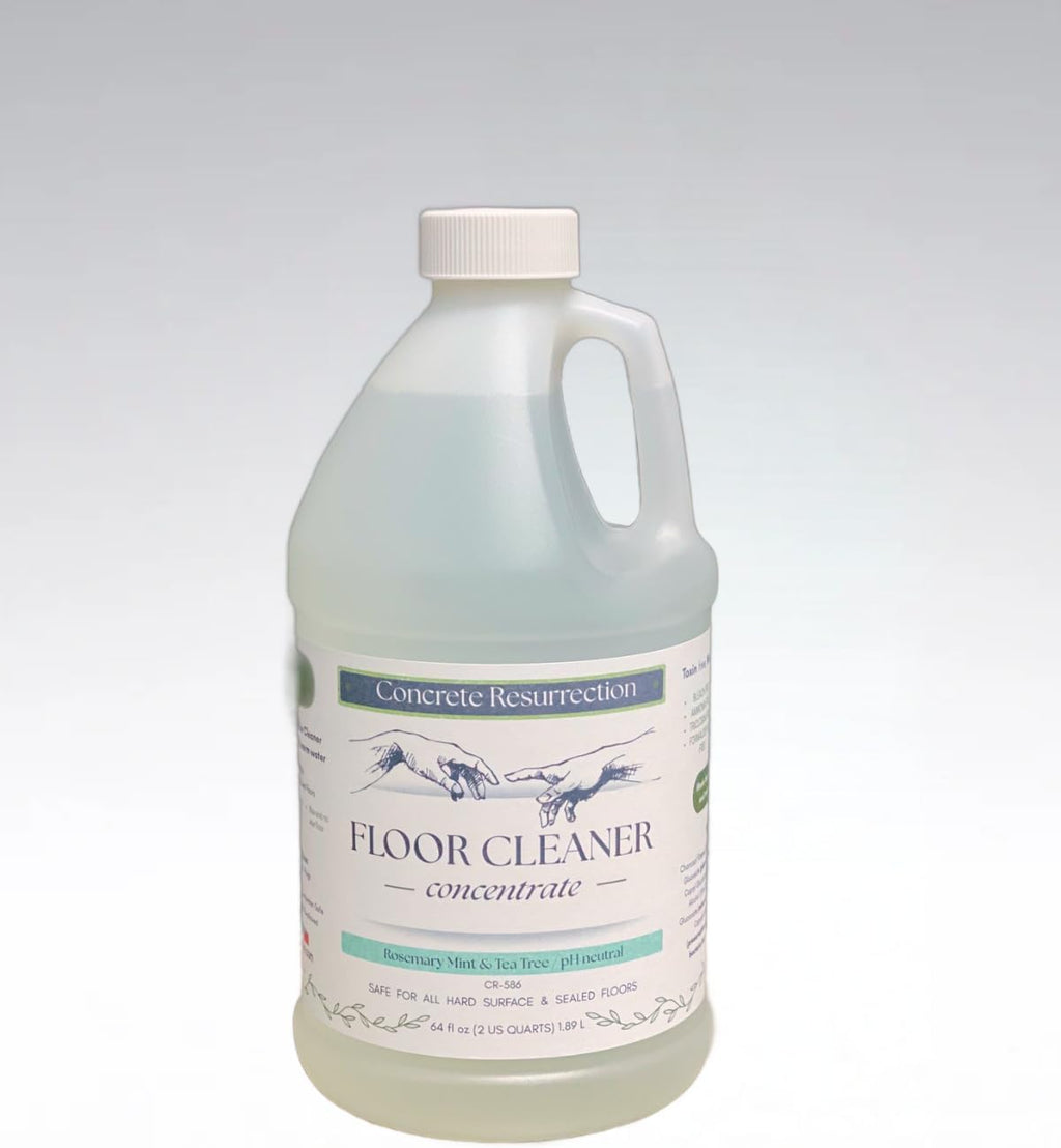 Clean Living Essentials Floor Cleaner – Multi-Surface, Non-Toxic, Plant-Based, pH Neutral, Family & Pet Friendly. Naturally scented for everyday clean. (Rosemary, Mint + Tea Tree)