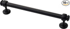 Alzassbg 10 Pack Matt Black Cabinet Pulls, 6-1/4 Inch(160mm) Hole Centers Cabinet Handles Kitchen Hardware Straight Bar for Cabinets and Drawer AL3082MB
