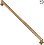 Alzassbg 6 Pack Antique Brass Cabinet Pulls, 15 Inch(381mm) Hole Centers Cabinet Handles Square Kitchen Hardware for Cabinets AL3046AE