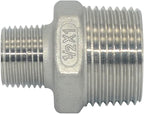 1" x 1/2" Male Threaded Reducing Nipple Fitting/Adapter,Stainless Steel SS304 NPT Pipe Hex Reducer