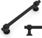 Amerdeco 10 Pack Matte Black Cabinet Pulls 6.3 Inch(160mm) Hole Center Drawer Pulls Cabinet Hardware Kitchen Cabinet Handles for Bathroom Dresser Pulls ZH0069