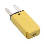 20A 12V Low Profile Automotive Mini Fuse Circuit Breaker ATM Auto Reset E71 - UL Certified Blade Self Resetting Breakers Fuses 20 Amp 12 Volt DC for Car RV Truck Boat Solar - Pack of 3