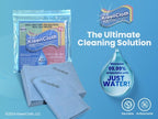 Reusable Antibacterial Cleaning Cloths – Removes 99.99% of Bacteria with Just Water | Silver-Embedded, Chemical, Odor, Streak & Scratch-Free for All Surfaces | 4 Pack