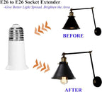 E26 Socket Extender, E26 to E26 Lamp Socket, 6.5CM/2.56 Inch Socket Extension Adapter, 2-Pack