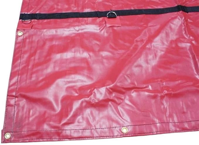 Mytee Products 2 Pack 20' x 27' Flatbed Truck 18 Oz Lumber Tarp with 6 FT Drop - Red Heavy Duty Vinyl Waterproof Tarp for Trailers to Protect Cargo from Wind, Rain, Snow and Sun
