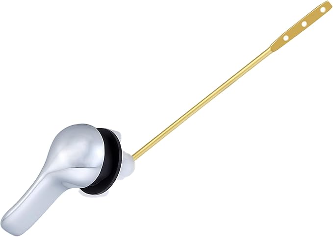 Universal Metal Front Mount Toilet Handle Replacement Kit, Brass Toilet Flush Tank Lever for Most Toilets, Chrome