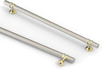 Asidrama 10 Pack 12.6 Inch(320mm) Champagne Bronze and Brushed Satin Nickel Kitchen Cabinet Handles, Cabinet Pulls Kitchen Cabinet Hardware Cupboard Handles Drawer Pulls