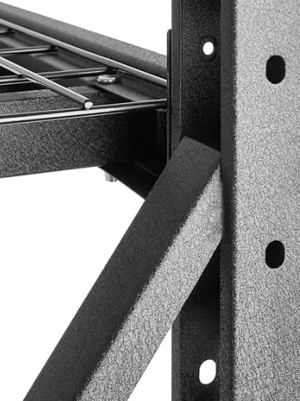 Generic Heavy Duty Member Mark 4-Shelf Industrial Storage Rack in Black, 77"" W x 24"" D x 72"" H (1 PACK)