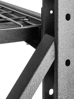 Generic Heavy Duty Member Mark 4-Shelf Industrial Storage Rack in Black, 77"" W x 24"" D x 72"" H (2 PACK)