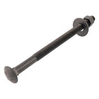 1/2 in. x 6-1/2 in. Black Carriage Bolt Kit Includes 12 Bolts, 12 Washers, and 12 Nuts, Ceramic Black Ruspert Coated for Exterior Use - 2X Rust Resistance of Galvanized by Makers Bolt
