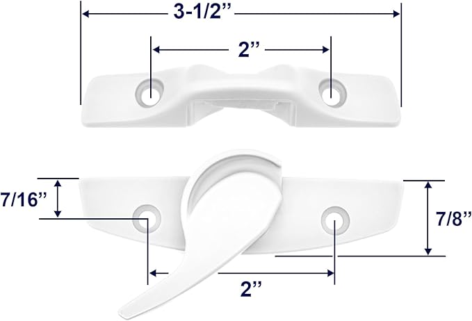 Window Sash Lock & Latch and Keeper Replacement for Andersen 200 Series Narroline and 400 Series Tilt-Wash Double-Hung Windows 1968 to Present (1 Pack, White Color)