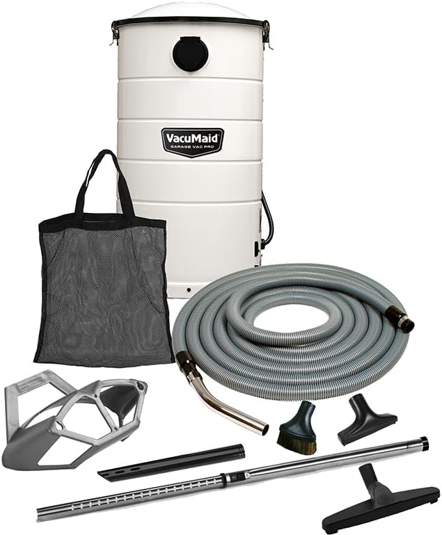 VacuMaid GV50WPRO Professional Wall Mounted Utility and Garage Vacuum with 50 ft Hose and Tools