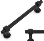 Amerdeco 10 Pack Matte Black Cabinet Pulls 5 Inch(128mm) Hole Center Drawer Pulls Cabinet Hardware Kitchen Cabinet Handles for Bathroom Dresser Pulls ZH0069