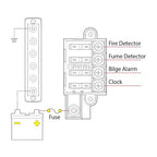 Blue Sea Systems 5045 ST Blade Fuse Block Compact 4-Circuit with Cover, 100 Amps