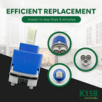 Kerox K35B 35 mm Faucet Cartridge Replacement - Single Lever OEM Faucet Part, Fits American Standard 7038, La Torre & Delta Faucets