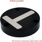 UMEI Universal Glass Level - Metal Round Horizontal Bubble T-Type Two-Way Level - Black - 60mm Diameter - 5' / 2mm Accuracy