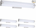 ASD LED 24" Vanity Wall Mount Light Fixture, Linear Bathroom Lighting Bar | 3CCT, Dimmable, Energy Star, ETL Listed | 25W 1950LM 3000-5000K 120V | Long Tube Bath Sconce Over Mirror | Nickel, 4 Pack