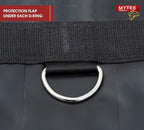 Mytee Products 16' x 27' Flatbed Truck 18 Oz Steel Tarp with 4 FT Drop & Flap - Black Heavy Duty Vinyl Waterproof Tarp for Trailers to Protect Cargo from Wind, Rain, Snow and Sun