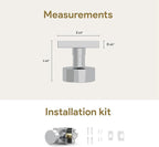 Mega Handles SUANA Passage Door Knob for Hallway, Closet and Bathroom, Reversible Heavy Duty Design Door Knobs, Fits All Standard Door Sizes, Screws Included - Polished Chrome (1 Pack)