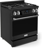 Gordon Ramsay by THOR Kitchen 30 Inch Professional Gas Range with Tilt Panel Touch Control in Black/Stainless Steel