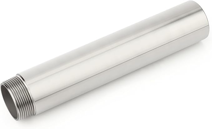 TAISHER 1PCS Stainless Steel Pipe Fittings, 1-1/2" NPT Male x 1-1/2" NPT Female Threaded, 10" Length Nipple Cast Pipe