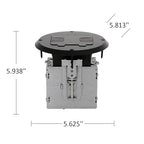 RACO 6239BK Floor Kit with Recessed Duplex 15A TR Device and Adjustable Steel Box, 1-Gang, Black