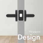 Mega Handles Ronn Privacy Lever & Lock Door Handle Set for Hallway, Closet and Bathroom, Keyless Lock, Heavy Duty Door Levers, Fits All Standard Door Sizes, Screws Included - Matte Black (1 Pack)