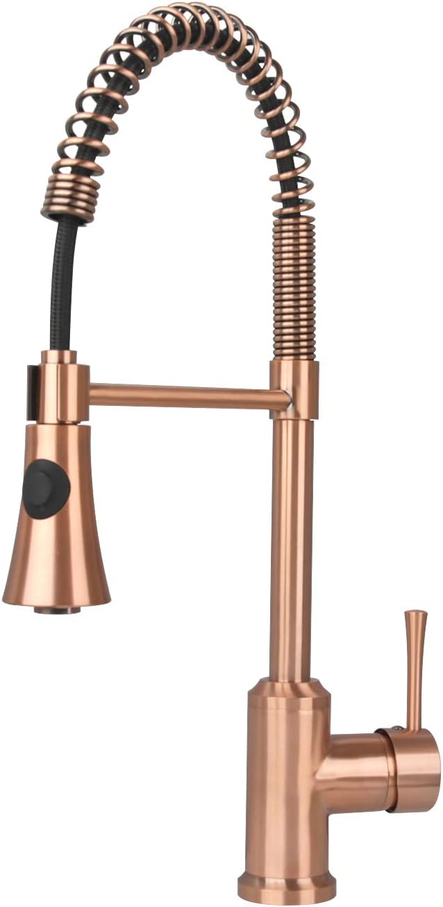 Akicon Single Handle Pull-Down Copper Kitchen Faucet with Spring Spout - Including 5Years Warranty Akicon (AK566)