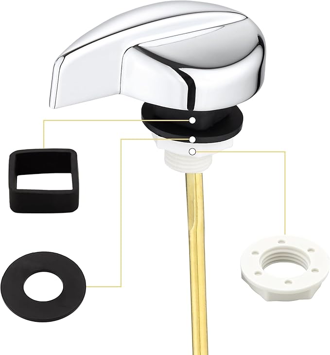 Toilet Flush Handle Replacement Side Mount Compatible with TOTO THU004 - CP Toilet Tank Flush, Replacement Kit Easy Install Toilet Repair
