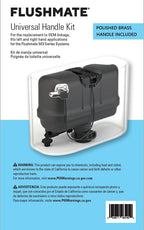 FLUSHMATE AP300503-PB Universal Handle Replacement Kit for 503, 503H & 503UH Series - LH or RH Polished Brass Handle Included, ADA Compliant, Quiet Operation, Ideal for Residential & Commercial Use