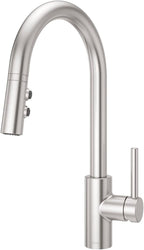 Pfister Stellen Kitchen Faucet with Pull Down Sprayer, Single Handle, High Arc, Stainless Steel Finish, LG529SAS