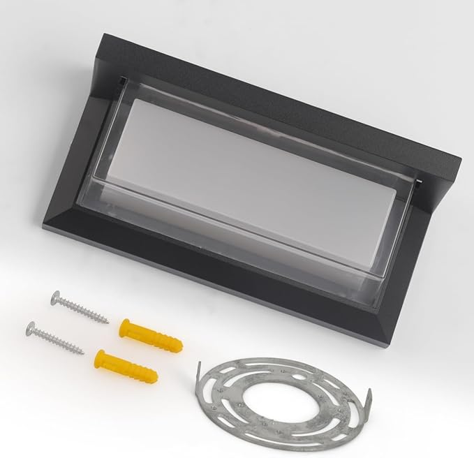 Outdoor Wall Lights, 24W LED 3 Color Exterior IP65 Outdoor Wall Lights Exterior, Porch Wall Sconce with Double Shade, Modern Matte Black Wall Lamps for Patio Front Door Entryway, 4-Pack