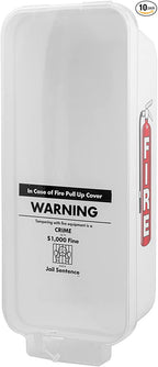 Fire Extinguisher Cabinet Fire Extinguisher Box Outdoor Fire Cabinet Mounted Fire Extinguisher Cabinet Fire Extinguisher Cover (White with Clear Pull-Cover, Rx350, Plastic, 10 Pounds, 10, AKA1)