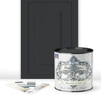 ALL-IN-ONE Paint, Durable cabinet and furniture paint. Built in primer and top coat, no sanding needed. Includes our 30 featured color card - Weathervane (charcoal), Quart