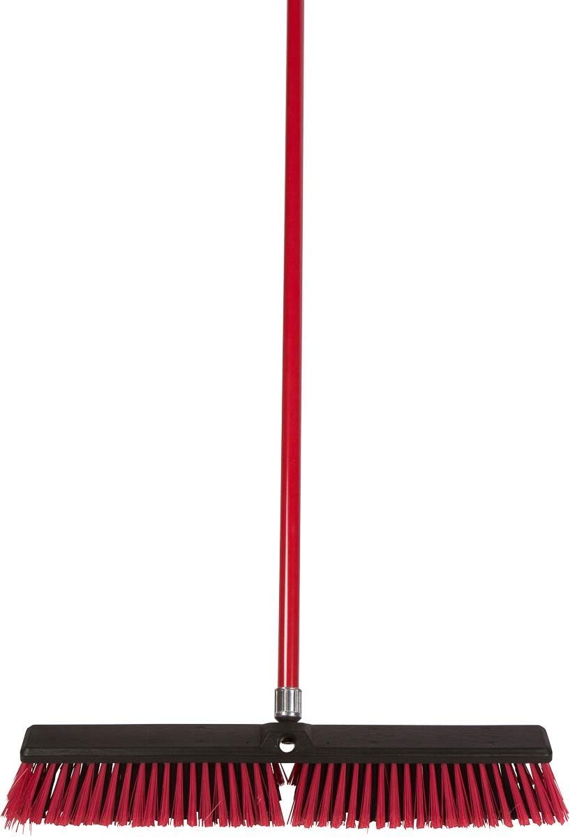 Large 24'' Multi-Surface Push Broom with Alloy Handle