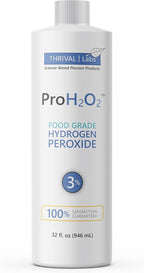 ProH2O2 3% Food Grade Hydrogen Peroxide – Natural Cleaner & Disinfectant – Suitable for Household Use – Ideal for Cleaning, Sanitizing & Gargle – 32 fl oz Refill (Pack of 6)