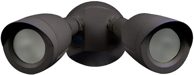 Ciata Flood Lights Outdoor, 20-Watt LED Bullet Head Security Flood Lights, Dual Head, RoHS and FCC Complaint, IP65 Rated, 1900 Lumens, 2KV Surge Protection, Die-Cast Aluminum in Bronze Finish – 3000K