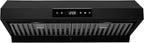 Hauslane Range Hood 30 Inch - Under Cabinet Range Hood 30" Matte Black Kitchen Hood, Vent Hood 30 Inches, Stove Vent Hood for Kitchen, Vent Hoods 30 Inch with LED - Chef Series PS18