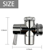 All Brass Faucet Diverter Valve with Aerator, Sink to Garden Hose Diverter Adapter, for Bathroom/Kitchen Sink Faucet Connection Portable Washing Machine/Dishwasher (G1/2 * 3/4", Chrome)