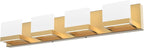 Tipace Gold Vanity Lights for Bathroom Modern LED 4 Lights Bathroom Vanity Lights Up and Down Wall Light Fixtures 6000K