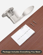 Mengico 4 Pack Satin Nickel Dummy Door Lever, Single Right Side Door Handle for Closets, Non-Turning Pull Only Lever Set, Wave Style Interior Door Knob