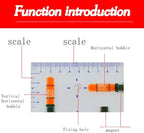 Transparent Rectangular high-Precision T-Shaped Level Integrated Small Household Magnetic Water Level (red, 95 * 51 * 13mm)