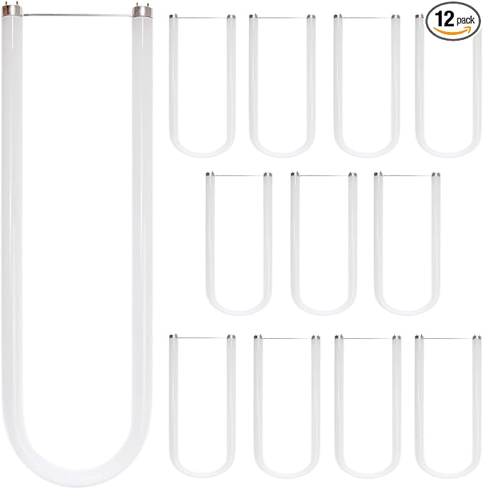 Diodesy- U-Bend T8 Fluorescent Tube Light Bulb 32W 3000 Lumens 3000K Soft White G13 Miniature Bi-Pin Base Rohs Compliant Pack of 12- U Shaped Linear Replacement Lamp