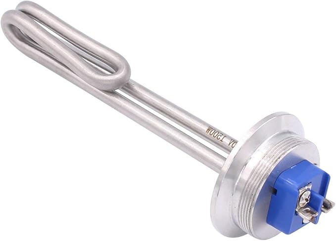 DERNORD 2 Inch (OD64) Tri-clamp 120V 1500W Foldback Heating Element Electric Water Heater with Low Watt Density