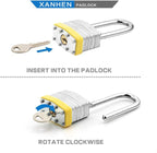 Keyed Alike Laminated Steel Padlocks with Long Shackle for Sheds, Fences & Lockers (60-Pack)