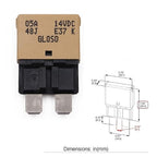 12V 5A Low Profile Fuse Circuit Breaker Auto Reset ATO/ATC E37- UL Certified Self Resetting Blade Fuses 5 Amp 12 Volt DC for Car, Truck, RV, Automotive, Boat, Solar - Pack of 3