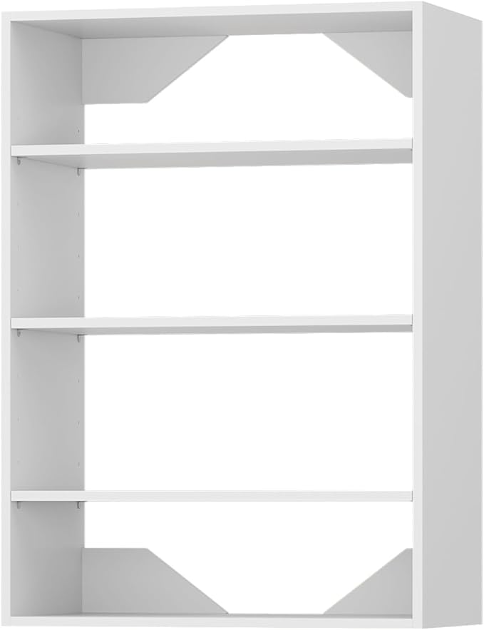 ROOMTEC 19.5" Shelf Short Tower Closet Unit, Modular Closet System with Shelf, Wardrobe Organizer for Bedroom or Walk-in Closet, Wall Mounted, Customizable Clothes Storage Unit, White