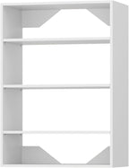 ROOMTEC 31.5" Shelf Short Tower Closet Unit, Modular Closet System with Shelf, Wardrobe Organizer for Bedroom or Walk-in Closet, Wall Mounted, Customizable Clothes Storage Unit, White