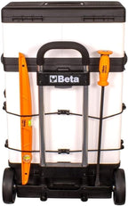 Beta C41H Two-Module Rolling Tool Chest, Detachable Tool Box, Telescopic Handles, White